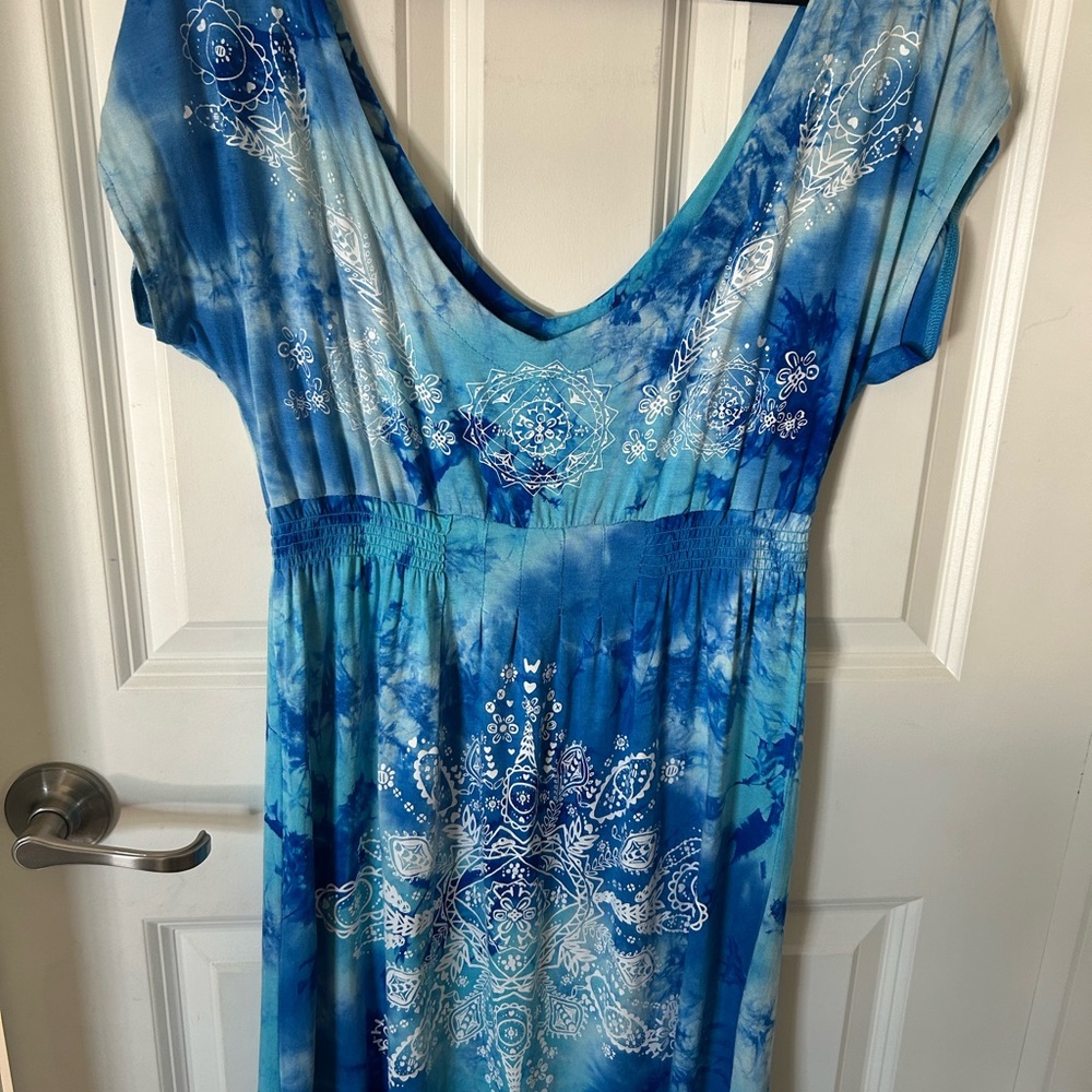 VENUS Blue and White Mini Dress